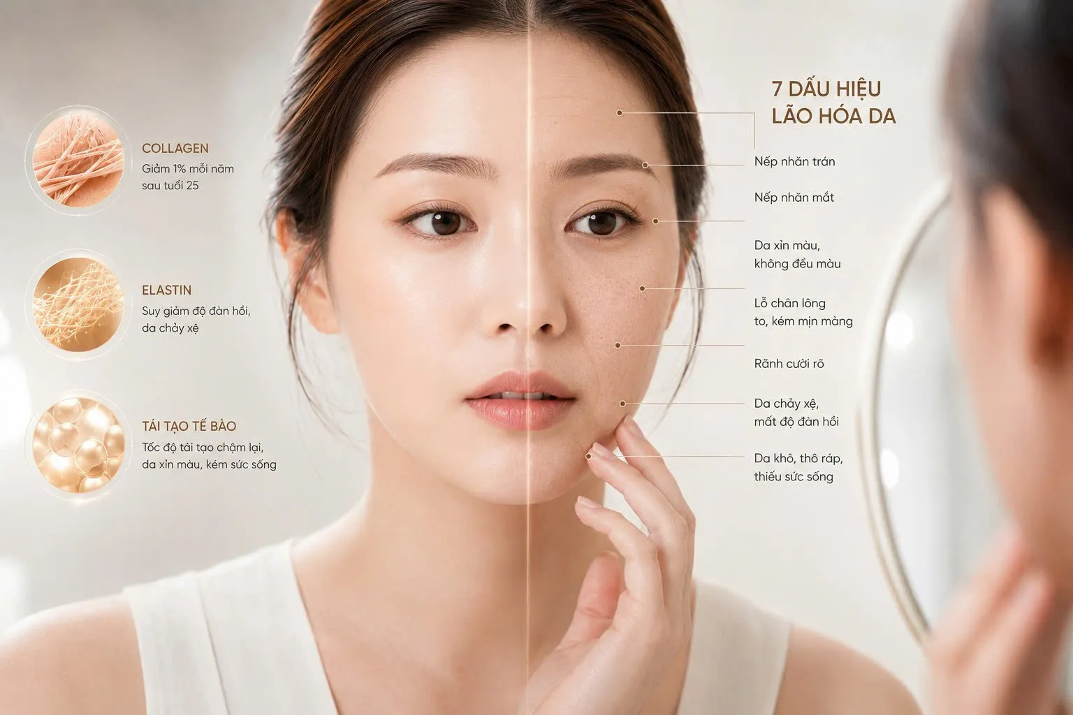 7 dấu hiệu lão hoá da phổ biến của phụ nữ