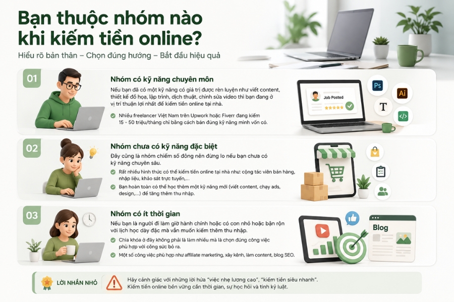 kiếm tiền online tại nhà
