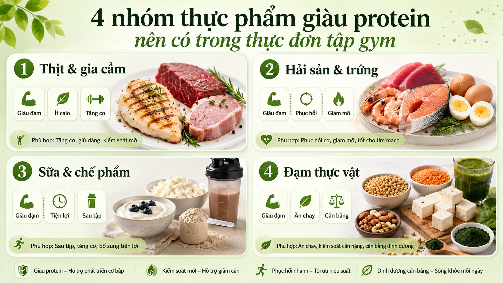 thực phẩm giàu Protein