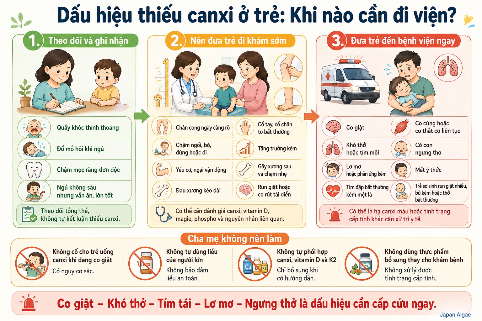 dấu hiệu trẻ thiếu canxi