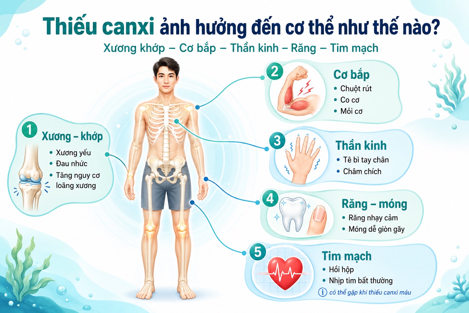 Thiếu Canxi bị gì