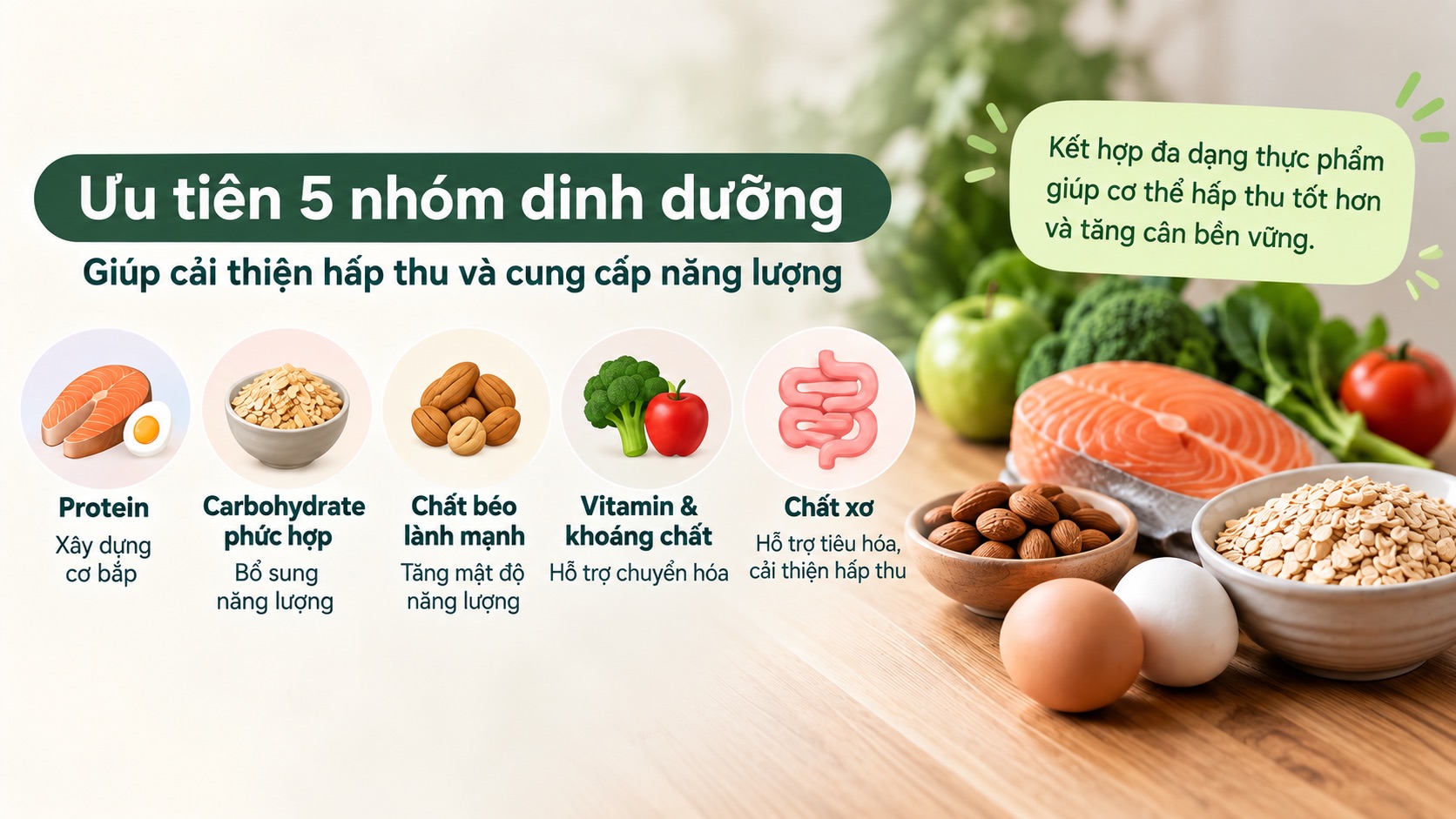 Người gầy khó hấp thu 