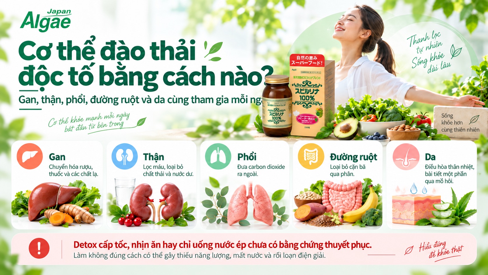 Tảo xoắn hỗ trợ đào thải độc
