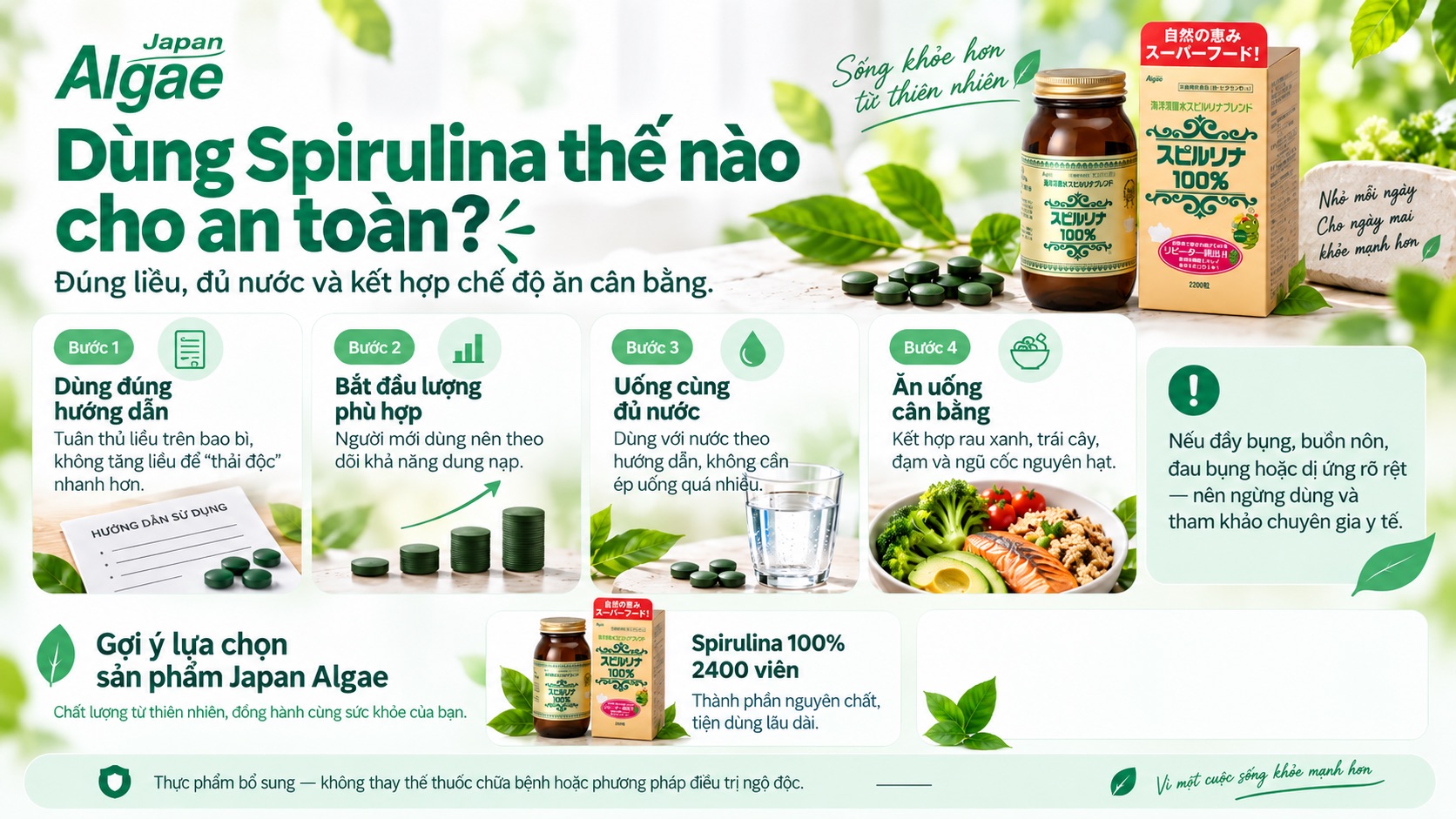 Tảo xoắn hỗ trợ đào thải độc