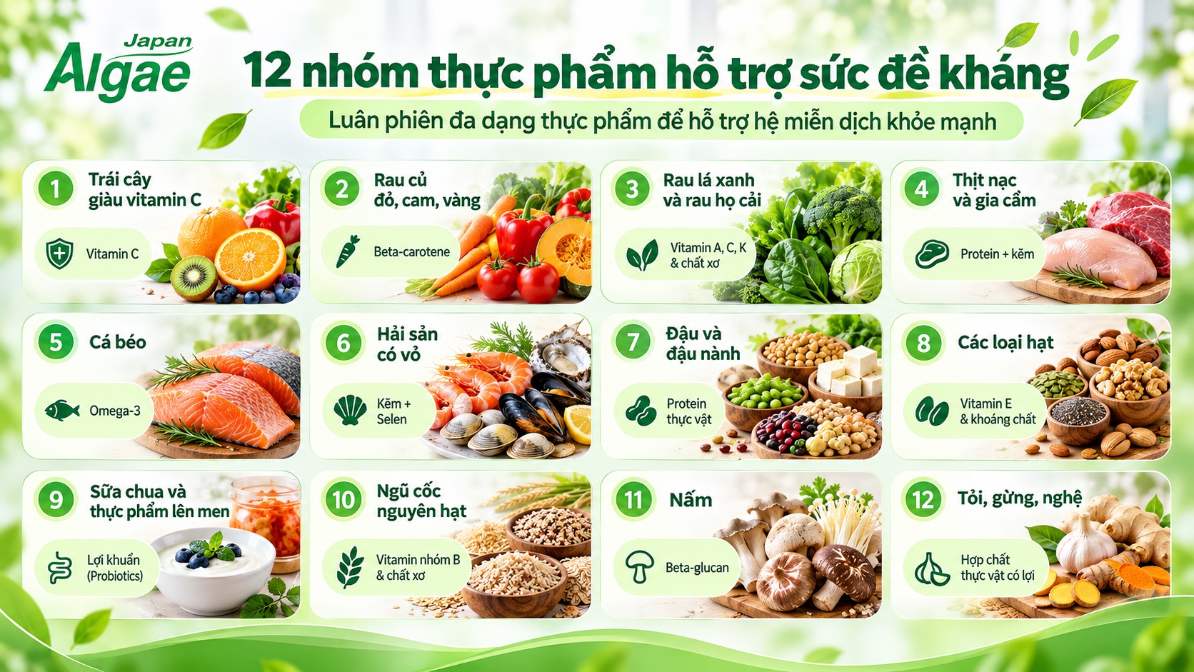 ăn gì để tăng sức đề kháng