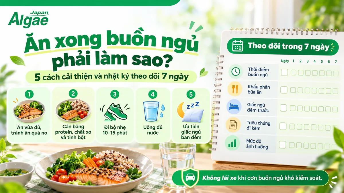 Ăn xong buồn ngủ phải làm sao và cách theo dõi trong bảy ngày